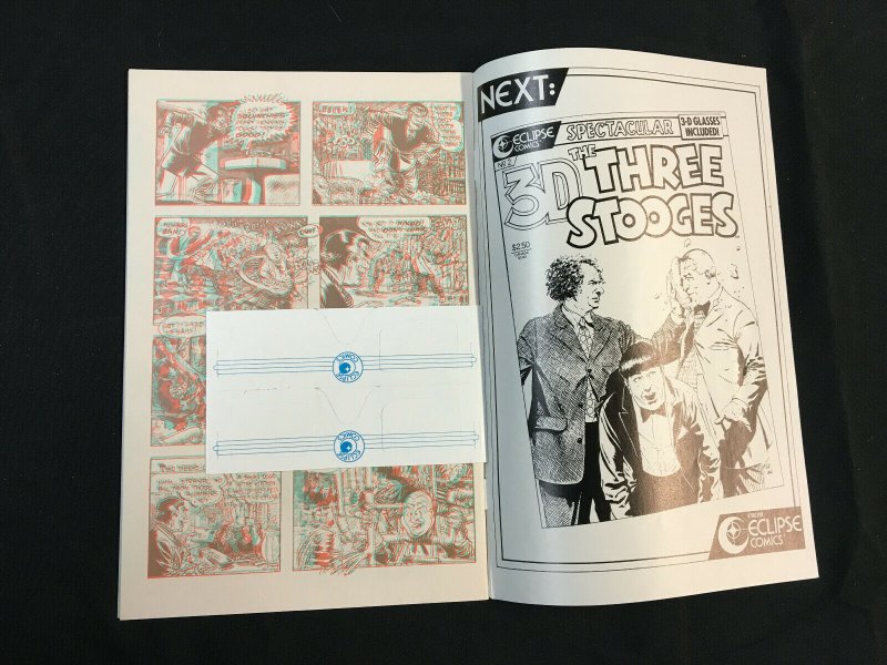 3D 3 STOOGES COMIC BOOK WITH GLASSES 1986