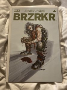 BRZRKR #4 2021 NM Foil Variant Cover Boom Studios Comics Keanu Reeves