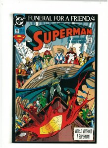 Superman #76 NM- 9.2 DC Comics 1993 Funeral For A Friend pt.4