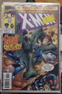 UNCANNY X-MEN #347 1997 MARVEL DISNEY   gambit crushed