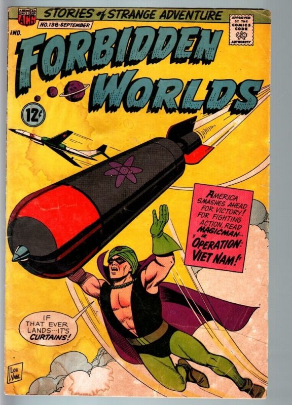 FORBIDDEN WORLDS #138-1966-SILVER-AGE SCI-FI-ACG-MAGICMAN-G G