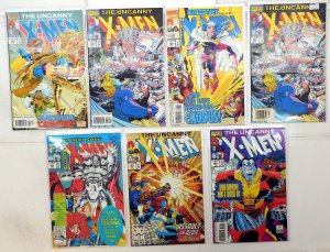 Uncanny X-Men Lot 7 #296, 301, 302, 306 x2, 307, 313 1993 Marvel Comics