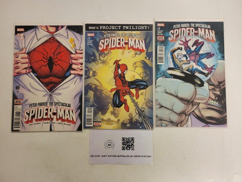 3 Spectacular Spider-Man Marvel Comic Books #1 2 3 31 TJ43