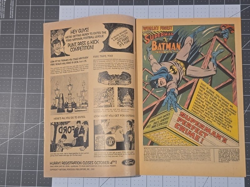 World's Finest Comic #180 DC Comic Book (1968) Silver Age Neal Adams' Cover Art