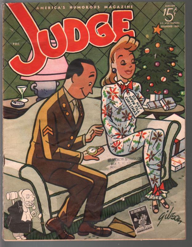 Judge 1/1945-jokes & cartoons- WWII era issue-Bill Wenzel-James Gibson-VG