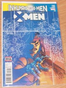 Extraordinary X-Men #18 (March 2017, Marvel) old man logan inhumans vs xmen