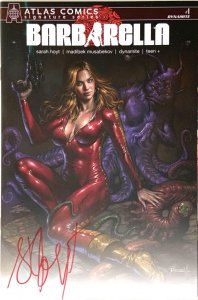 BARBARELLA #1 - ATLAS COMICS SIGNATURE SERIES LUCIO PARRILLO COVER SIGNED W/COA.