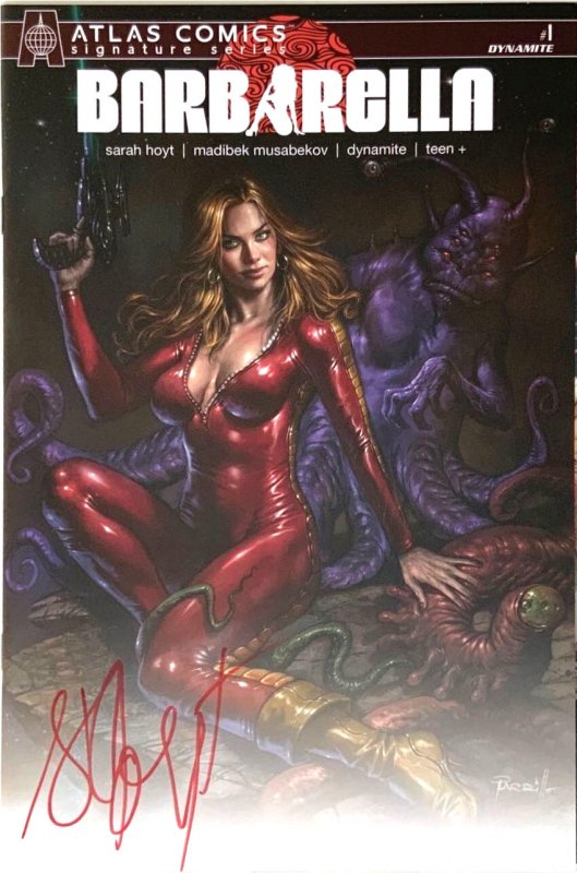 BARBARELLA #1 - ATLAS COMICS SIGNATURE SERIES LUCIO PARRILLO COVER SIGNED W/COA.