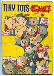 Tiny Tots #1 1943- Three Little Pigs- incomplete comic