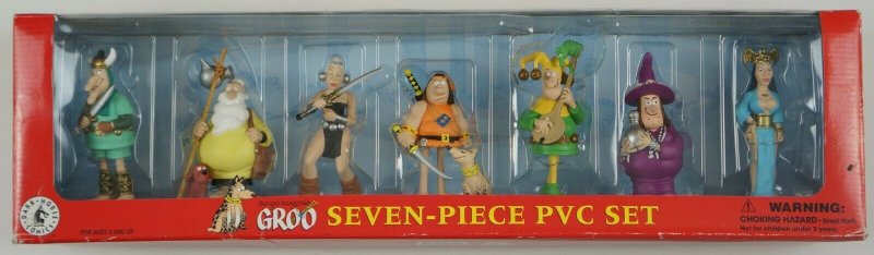 Sergio Aragones' Groo the Wanderer Seven Piece PVC set - Dark Horse Comics 2002 