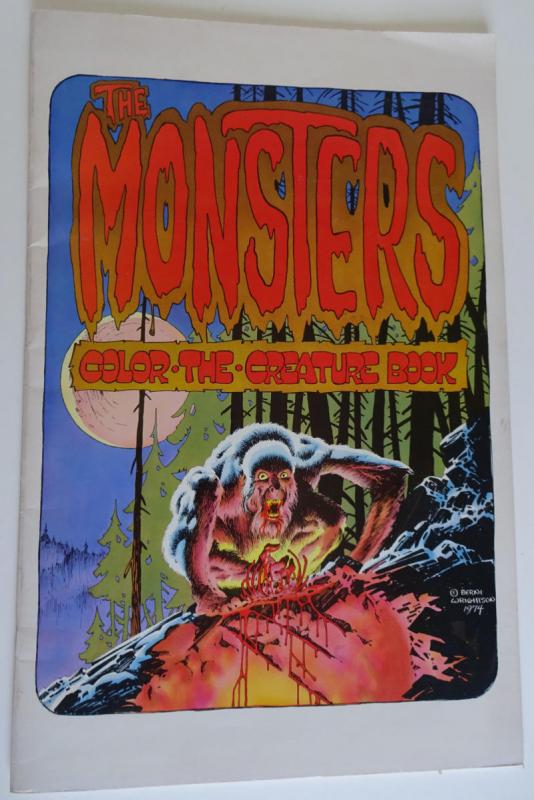 The MONSTERS COLOR the CREATURE BOOK, FN, Bernie Wrigthson, Berni, 11x17, 1974