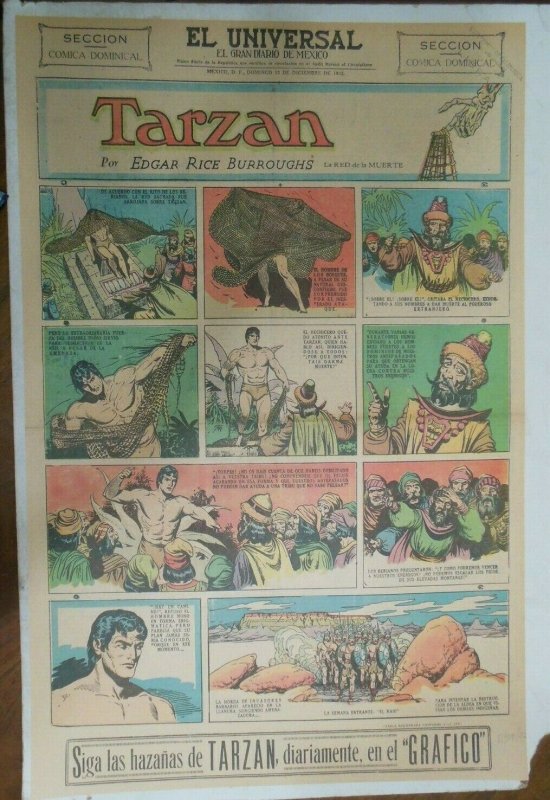 Tarzan Sunday Page #612 Burne Hogarth from 11/29/1942 in Spanish! Full Page Size