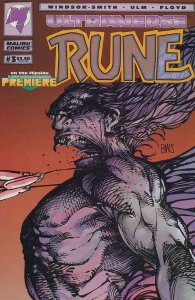 Rune #3 VF ; Malibu | Ultraverse Premiere 1 Windsor-Smith