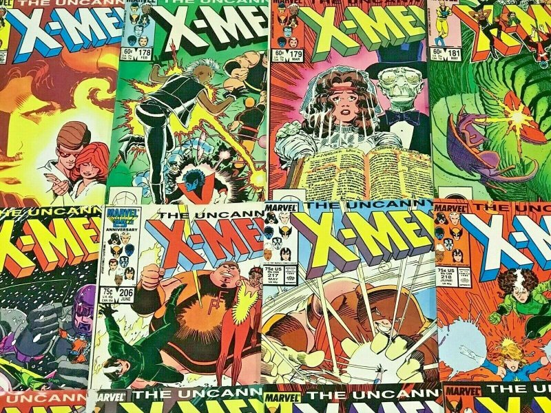 UNCANNY X-MEN#174-390 VG-VF LOT (34 BOOKS) 1985  MARVEL COMICS