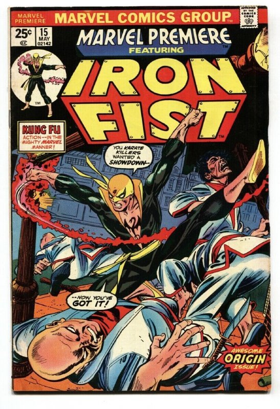 MARVEL PREMIERE #15 comic book-1st IRON FIST-MARVEL KEY ISSUE