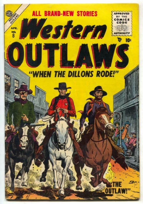 Western Outlaws #8 1955- Dillon Gang- Heath cover VG/F