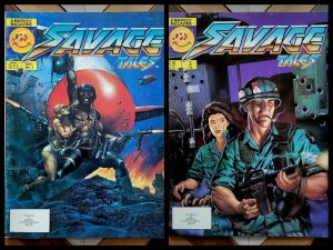 SAVAGE TALES #2 & 3 FN (Marvel 1986) Painted War Covers/Custom Bundle/Set Of 2