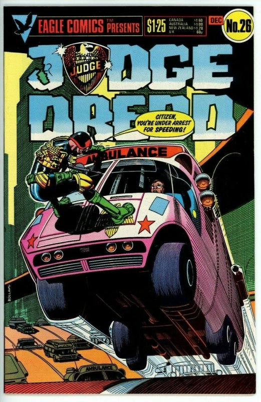 Judge Dredd #26 (1983 Eagle) - 9.0 VF/NM *City Block 1* 