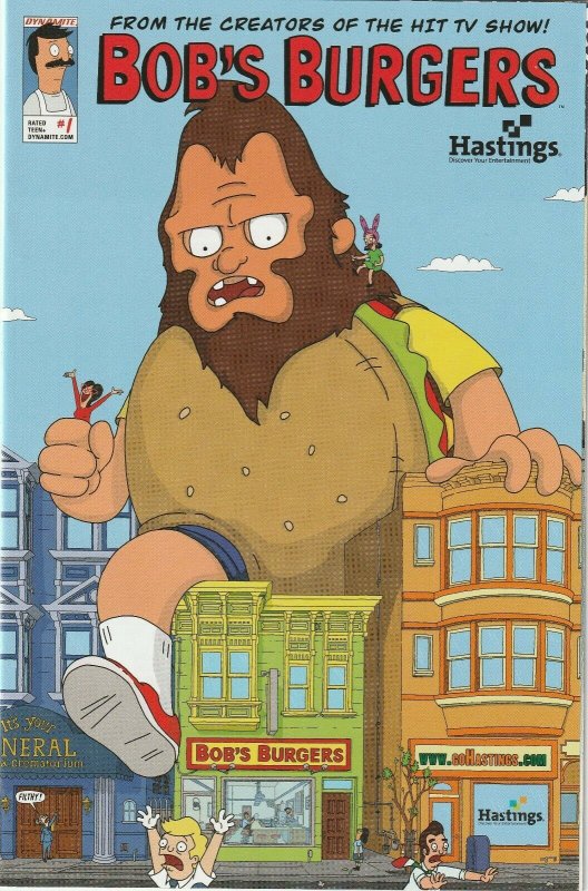 Bob's Burgers # 1 Hastings Variant Exclusive Cover 1st Print NM Dynamite Rare