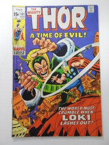 Thor #191 (1971) A Time of Evil! Solid VG- Condition!