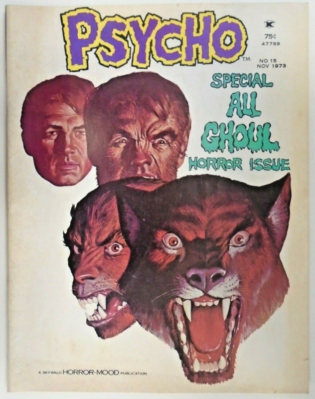 mm Psycho (1971, Skywald) #15fn, #16gd/vg (2 book set)