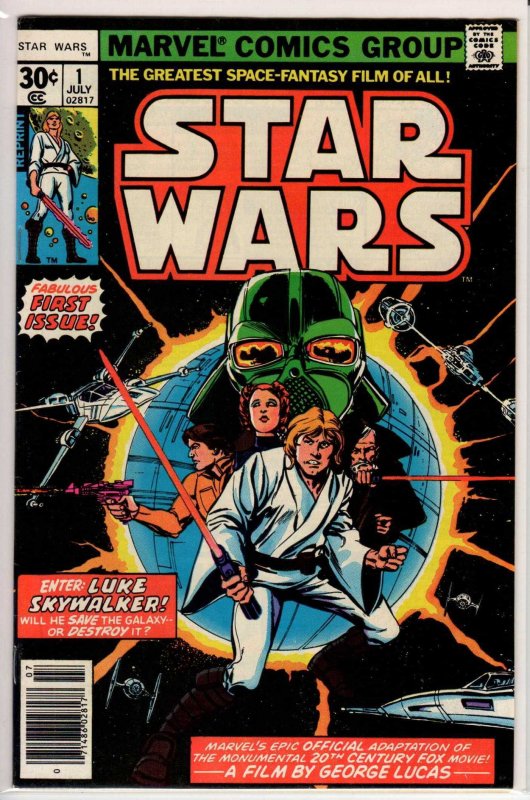 Star Wars #1 Second Print 30-Cent Cover (1977) 7.5 VF-