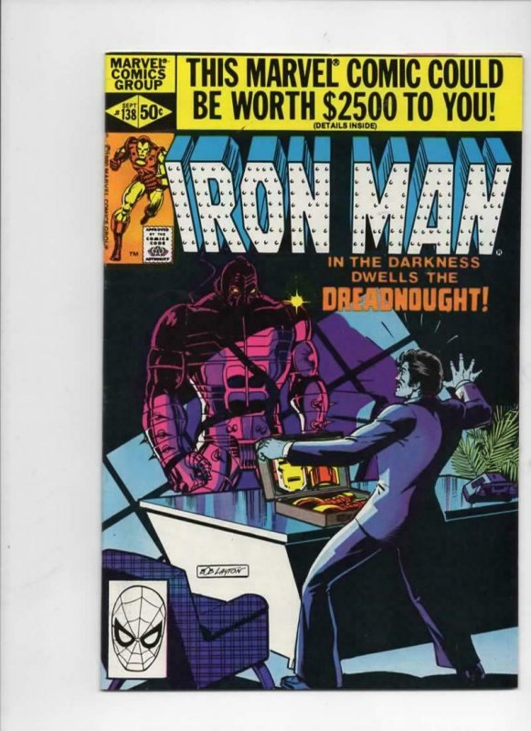 IRON MAN #138, VF/NM Tony Stark, DreadNought, 1968 1980, more IM in store Marvel