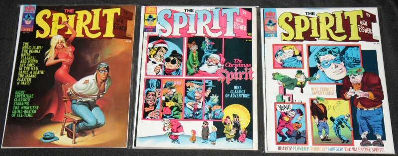 Warren THE SPIRIT MAGAZINES 11pc Count Mid Grade Comic Lot VF Will Eisner