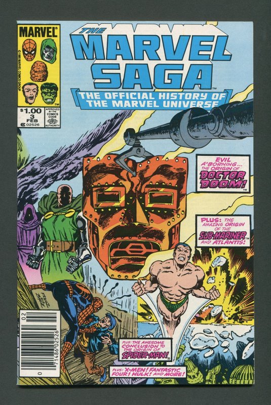 Marvel Saga #3 / 9.4 NM  Newsstand  February 1986