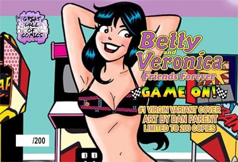 BETTY&VERONICA FRIENDS FOREVER GAME ON #1 ARCADE CONNECTING COVERS W/COA.