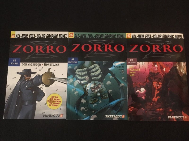 ZORRO #1: SCARS, #2: DROWNINGS, #3: VULTURES Graphic Novel Digests