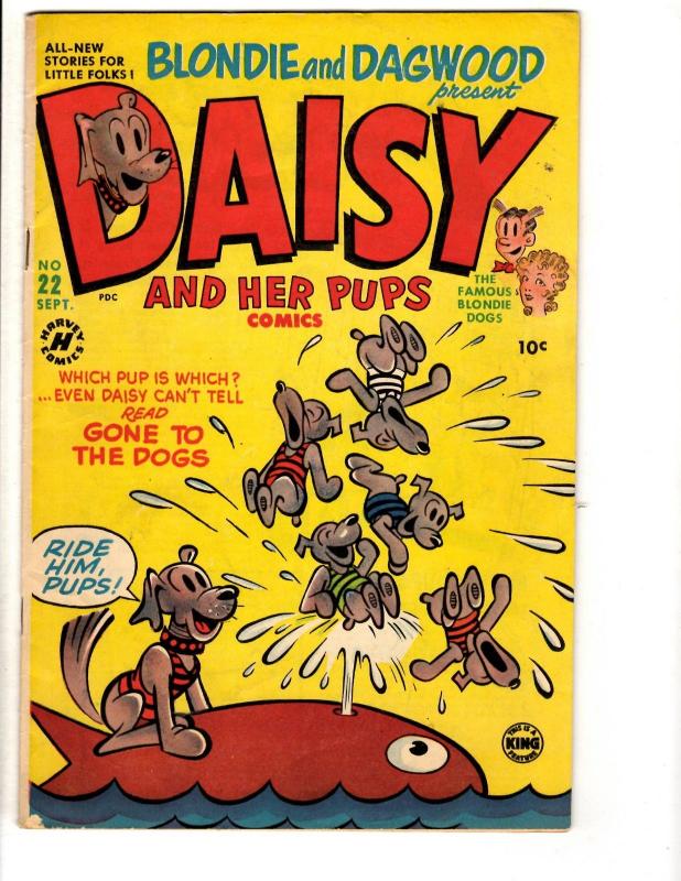 Daisy & Her Pups Comics # 22 VF- Harvey King Feature Comic Book Blondie Dagw JL2