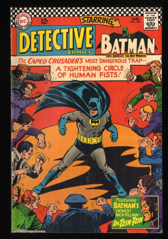 Detective Comics #354 FN 6.0 White Pages 1st Appearance Dr. Tzin-Tzin!