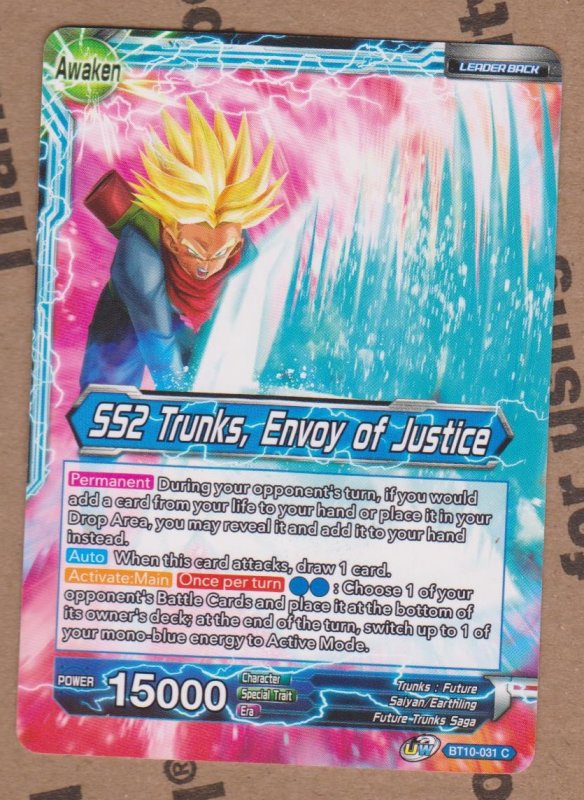 Dragon Ball Super CCG - Rise of Unison Warrior - Trunk/SS2 Trunk Envoy of Justic