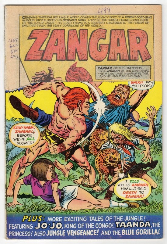 Jungle Adventures #1 VINTAGE 1972 Skywald Comics Zangar 