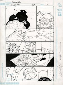 JSA: Classified #31 pg 15 Alex Sanchez Original Art  Mr.Terrific Justice Society