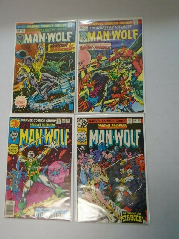 Bronze Age Man-Wolf Comic Lot 9 Different Books Average 6.0 FN (1974-1979)