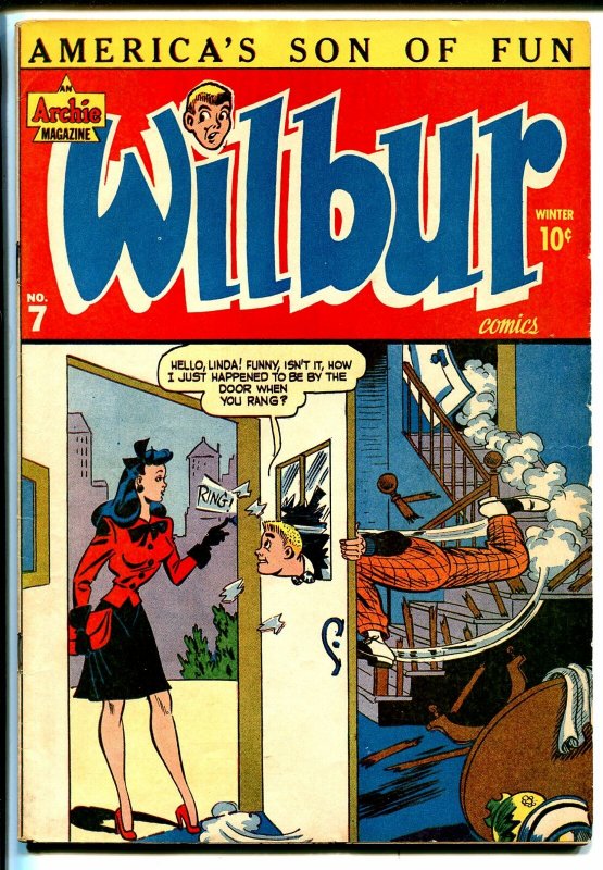 Wilbur #7 1945-MLJ-spicy Good Girl Art-Katy Keen-Bill Woggon-lingerie poses-VF-