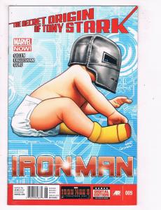 Iron Man #9 Marvel Comic Book (2012 5th Series) #9A Secret Origin Tony Stark HH1