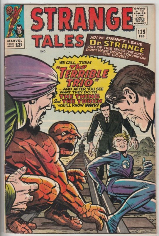 Strange Tales #129 (Feb-65) FN/VF Mid-High-Grade Human Torch, the Thing, Doct...