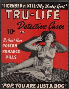 Tru-Life Detective Cases10/1942-Tayshack-terrified babe cover-crime-mystery-VF 