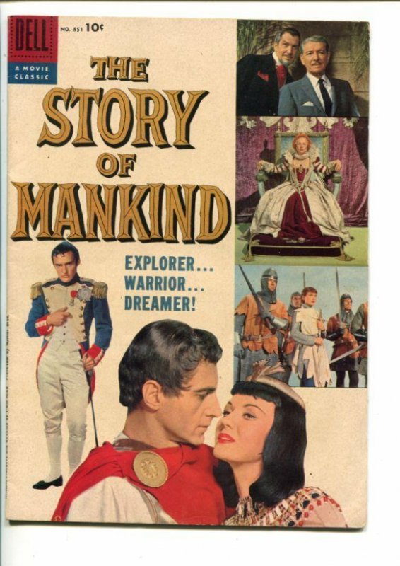 THE STORY OF MANKIND #851-DELL-1957-SCI-FI-HOPPER-PRICE-MARX BRO-FOUR COLOR-vf