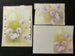 FLOWERS IN FIELD Get Well Soon 7x10 #9850 Greeting Card Art w/ Mock-Up & Stat