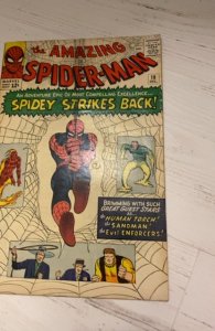 The Amazing Spider-Man #19 (1964)spidey strike back/ Human torch- foxing/Tanning