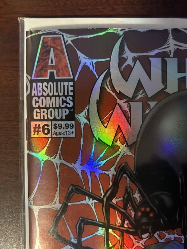 White Widow #6 NM Absolute Comics 2021 Foil Variant Signed by Benny Powell w/COA
