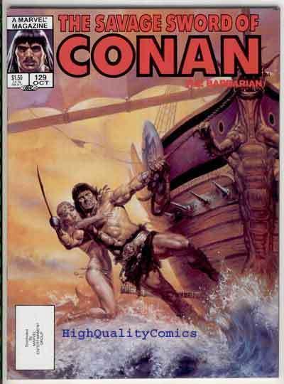 SAVAGE SWORD of CONAN #129, FN, Kull the Conqueror, Doug Beekman