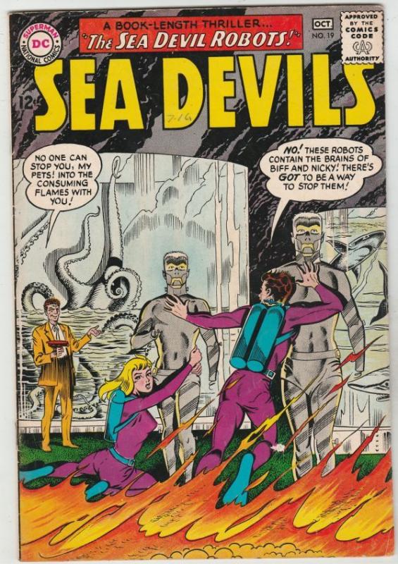 Sea Devils #19 (Oct-64) VF High-Grade Sea Devils (Dane Dorrence, Biff Bailey,...