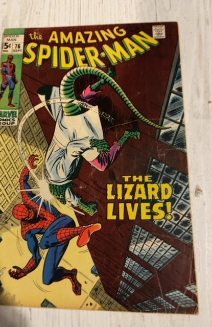 The Amazing Spider-Man #76 (1969) the lizard lives