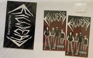 KILLDEAD 1-2 + PROMOTIONAL CARDS, STICKERS | WEIRD GHOST 2014 | BLACK AND WHITE