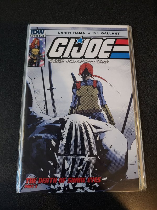 GI JOE #214 Sub Cover Variant Death of Snake Eyes IDW Comics